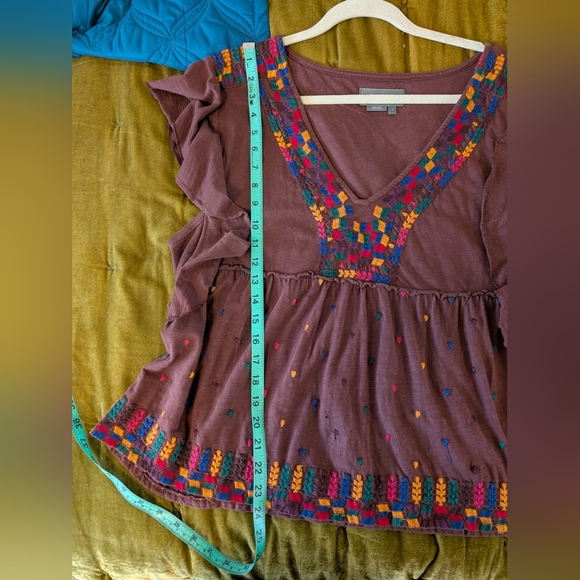 Anthropologie Knit Embroided Blouse - Picture 9 of 12